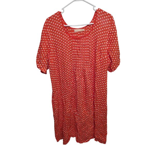 La Cera Orange Polka Dot Sundress 3X Oversized Bohemian Casual - Picture 1 of 5